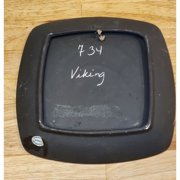 Vintage Arnold Wiig Fabrikker Norway Wall Ceramic Plate Lappland 734 Viking - Picture 3 of 4